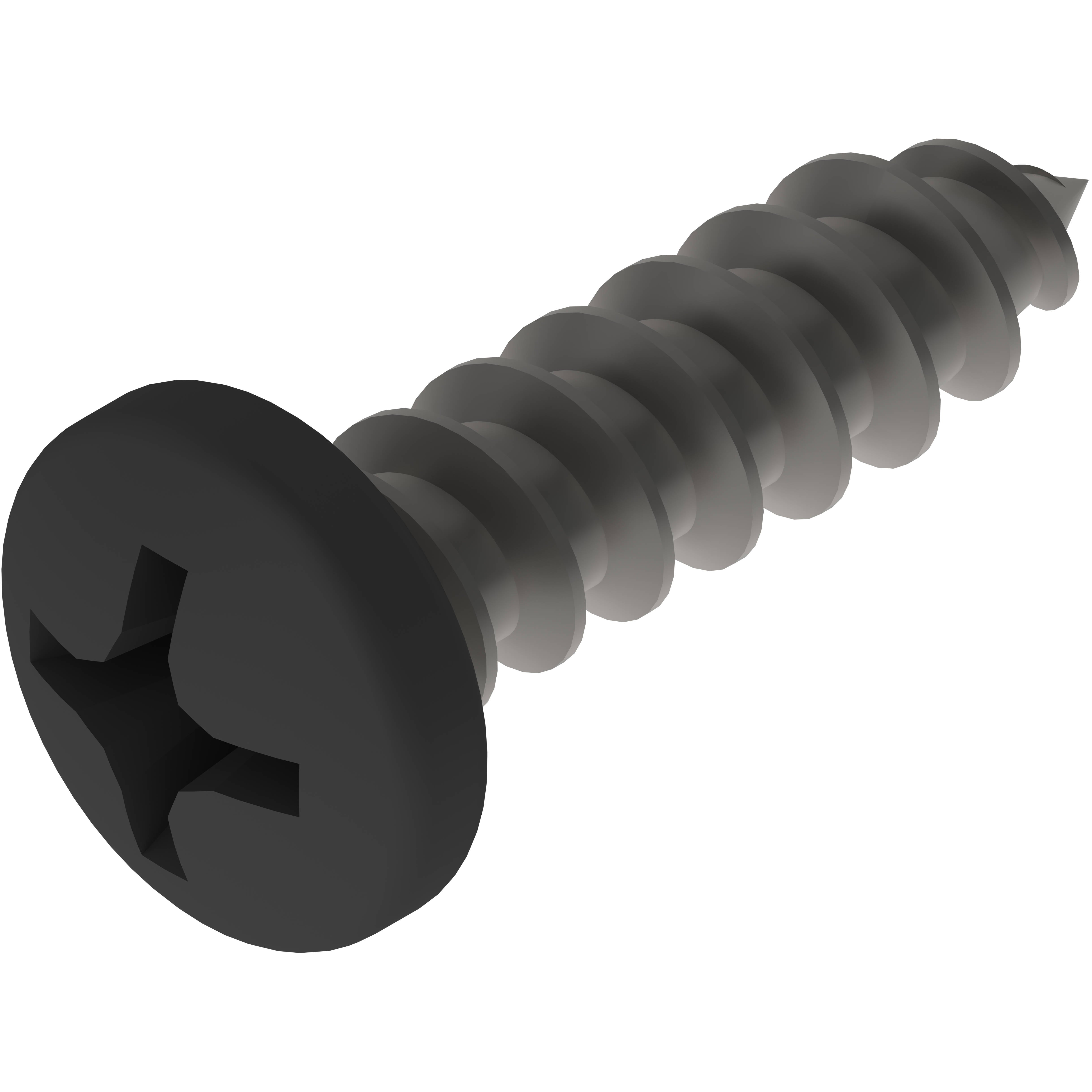 69501 Midwest #8 x 1/2" Black Head Stainless Steel Window Screw - 0