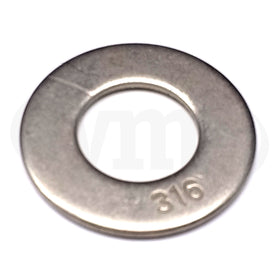 78014 Fastenal 1/4" Flat Washer, 316 Stainless Steel