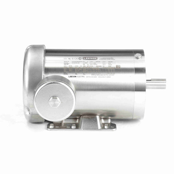 121878.00 Leeson 3HP Premium Duck Stainless Steel Electric Motor, 3600RPM