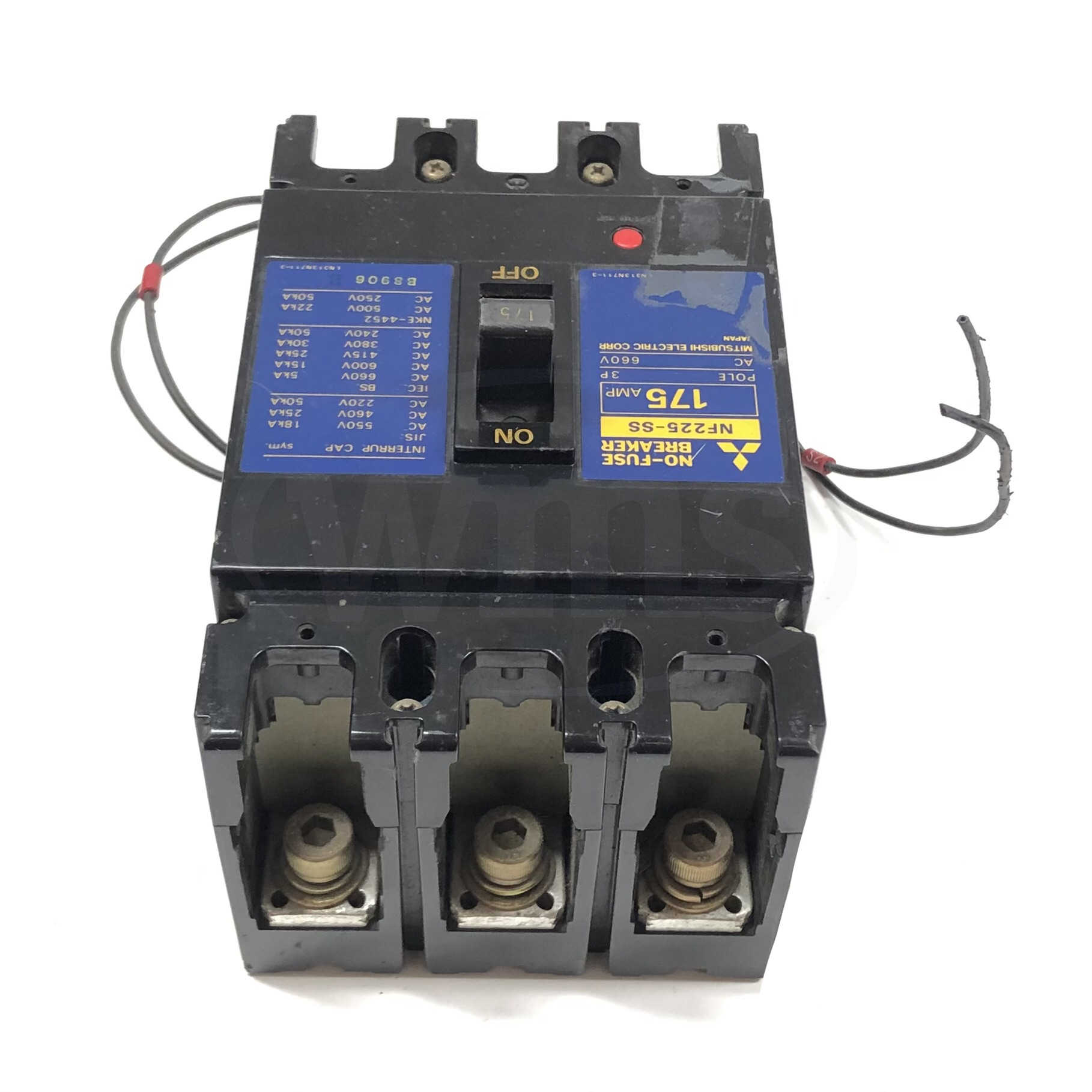 NF225-SS Mitsubishi No Fuse Breaker, 175 Amp, 3 Pole, 660V - 0