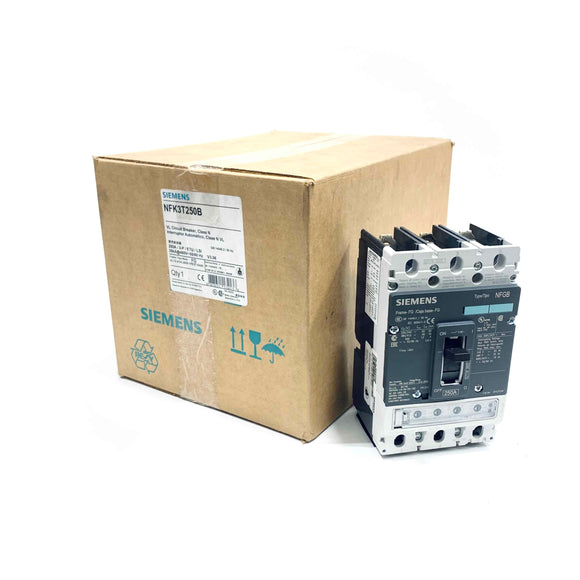 NFK3T250B Siemens VL Circuit Breaker, Class N, 250A, 3-Pole, 35kA@480V-50/60Hz