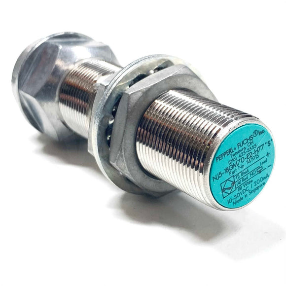 NJ5-18GM70-E2-H77 "S" Pepperl + Fuchs Proximity Sensor, 10-30Vdc