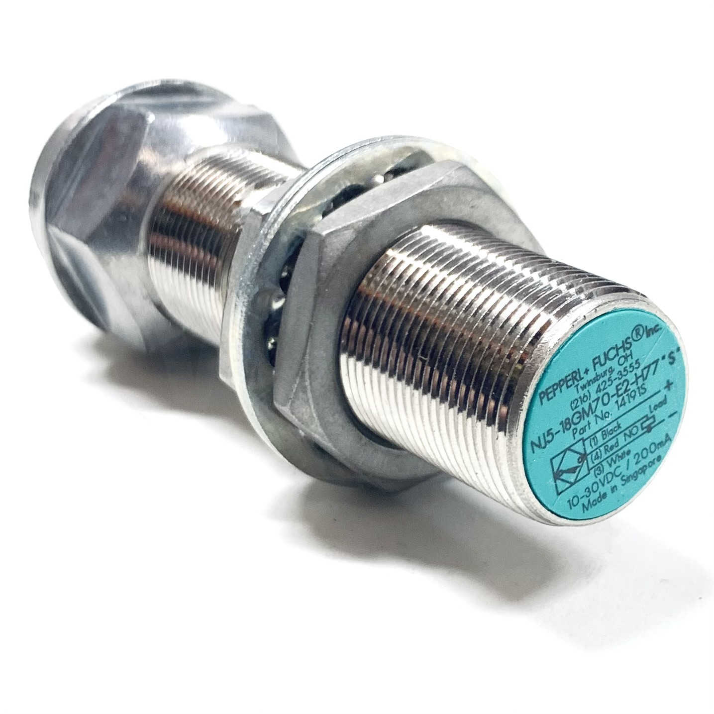 NJ5-18GM70-E2-H77 "S" Pepperl + Fuchs Proximity Sensor, 10-30Vdc