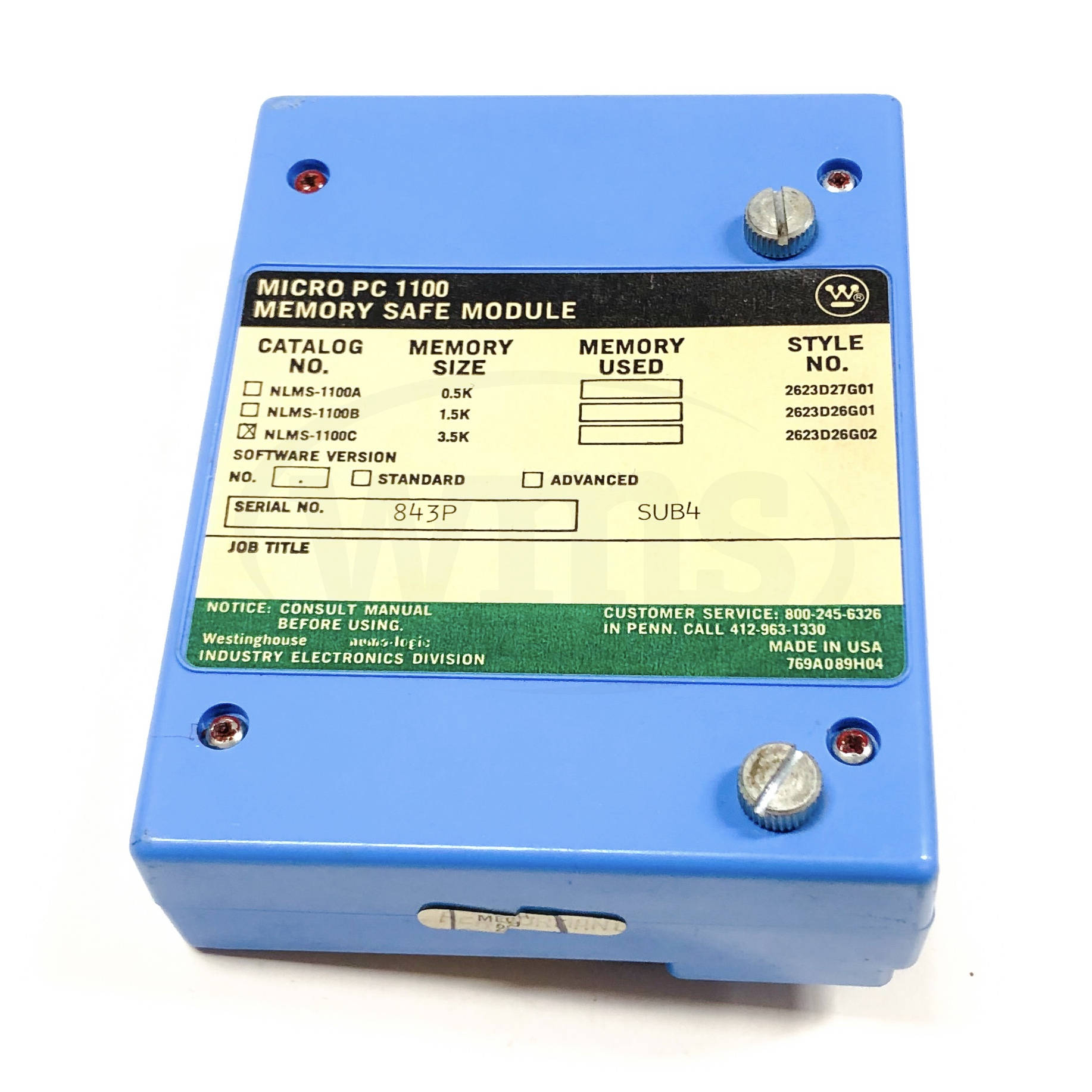NLMS-1100C Westinghouse Micro PC 1100 Memory Safe Module