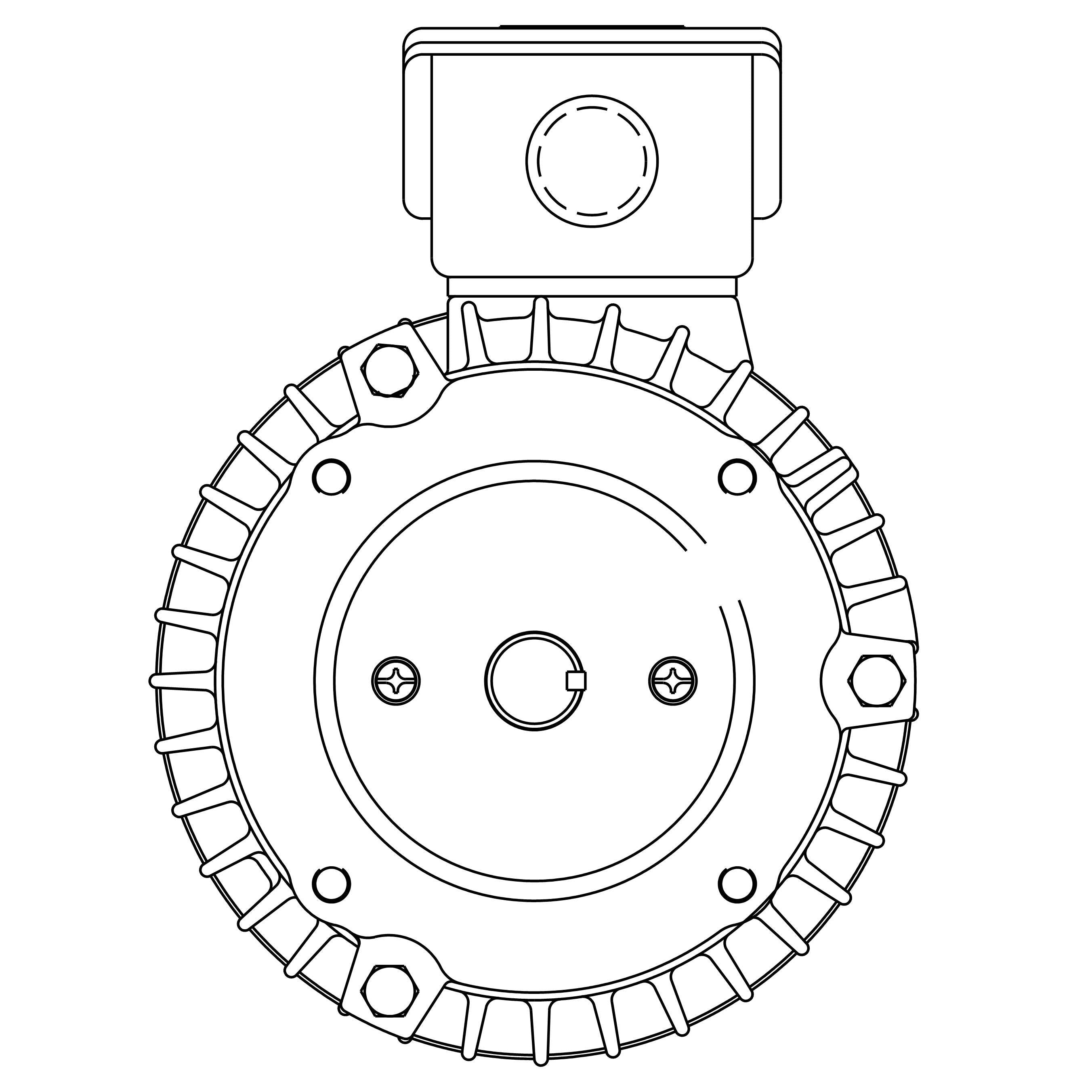 NPV0012C Teco-Westinghouse 1HP MAX-PE Cast Iron Electric Motor, 3600RPM - 0