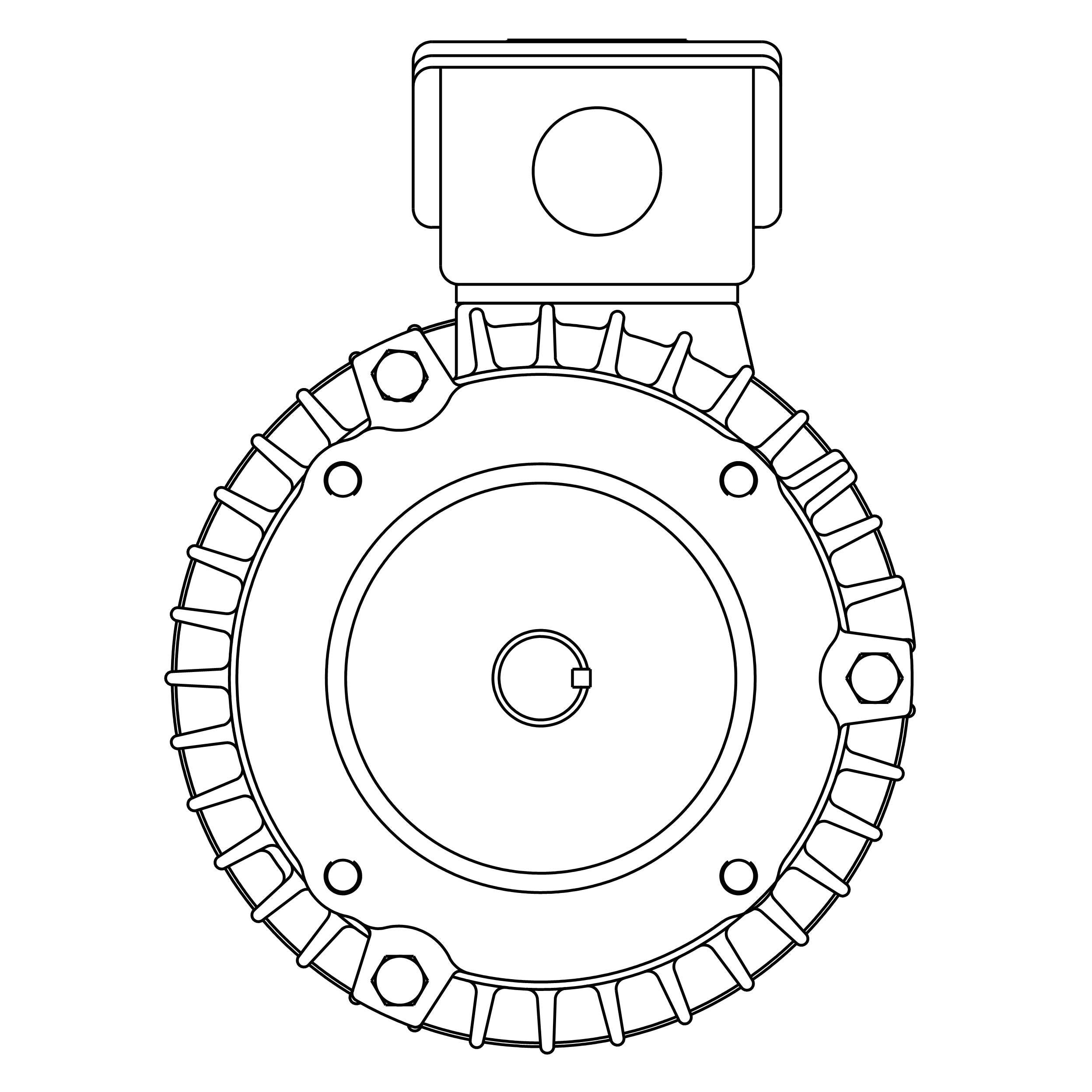 NPV0016C Teco-Westinghouse 1HP MAX-PE Cast Iron Electric Motor, 1200RPM - 0