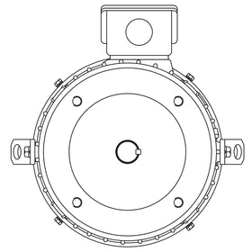 NPV0032C Teco-Westinghouse 3HP MAX-PE Cast Iron Electric Motor, 3600RPM - 0