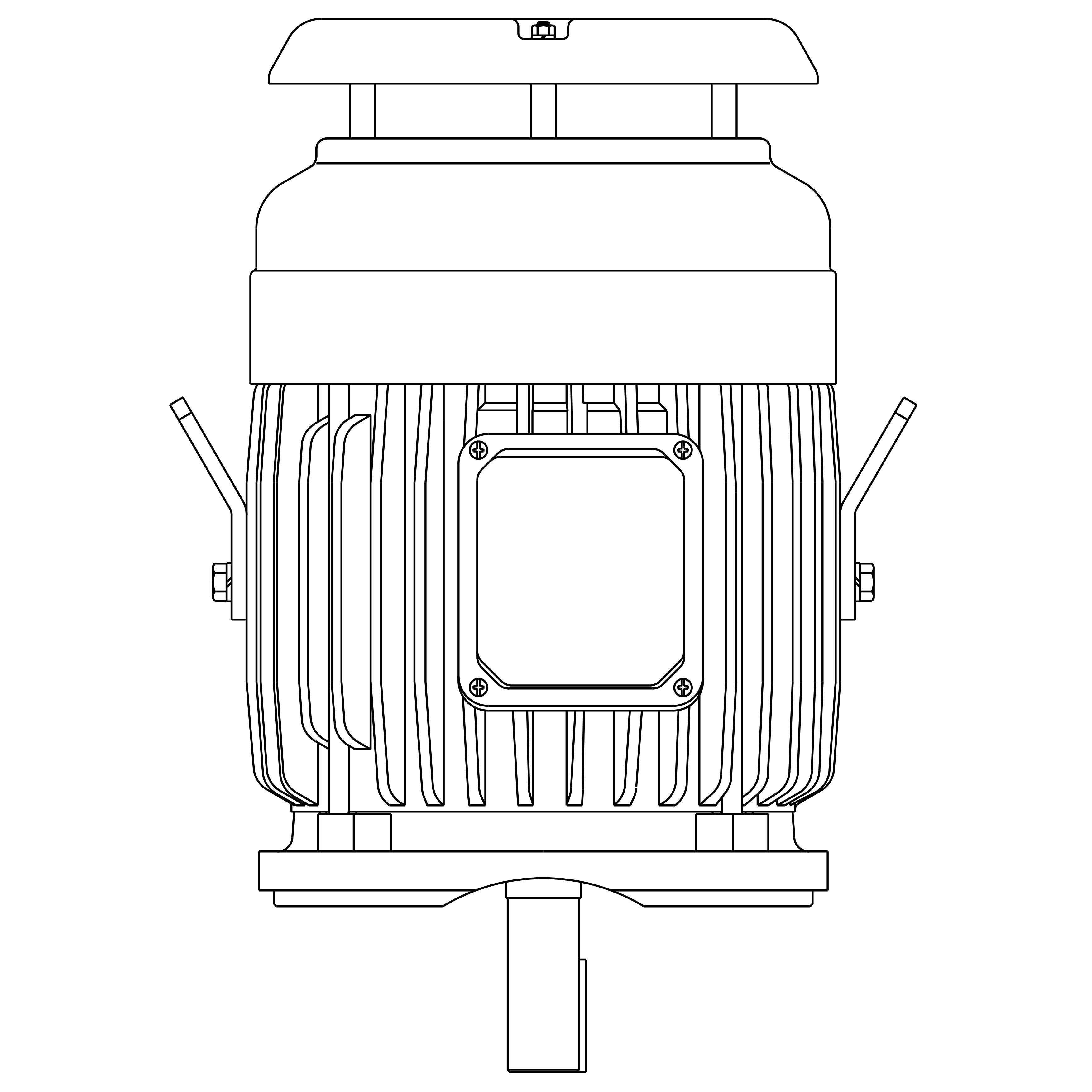 NPV0034C Teco-Westinghouse 3HP MAX-PE Cast Iron Electric Motor, 1800RPM