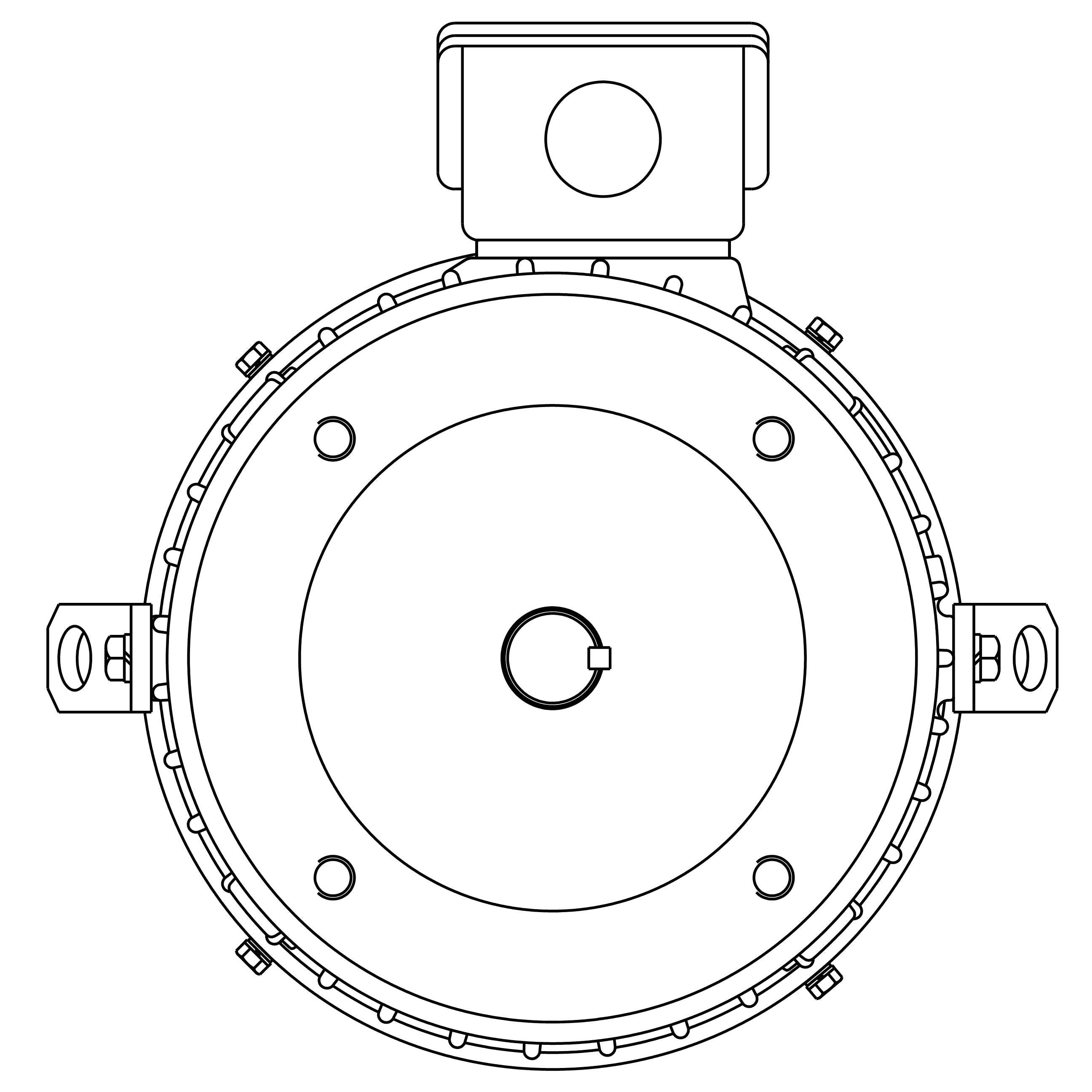 NPV0034C Teco-Westinghouse 3HP MAX-PE Cast Iron Electric Motor, 1800RPM - 0