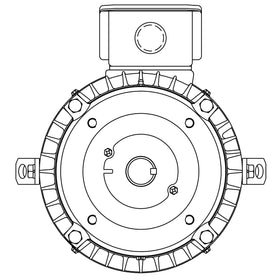 NPV0036C Teco-Westinghouse 3HP MAX-PE Cast Iron Electric Motor, 1200RPM
