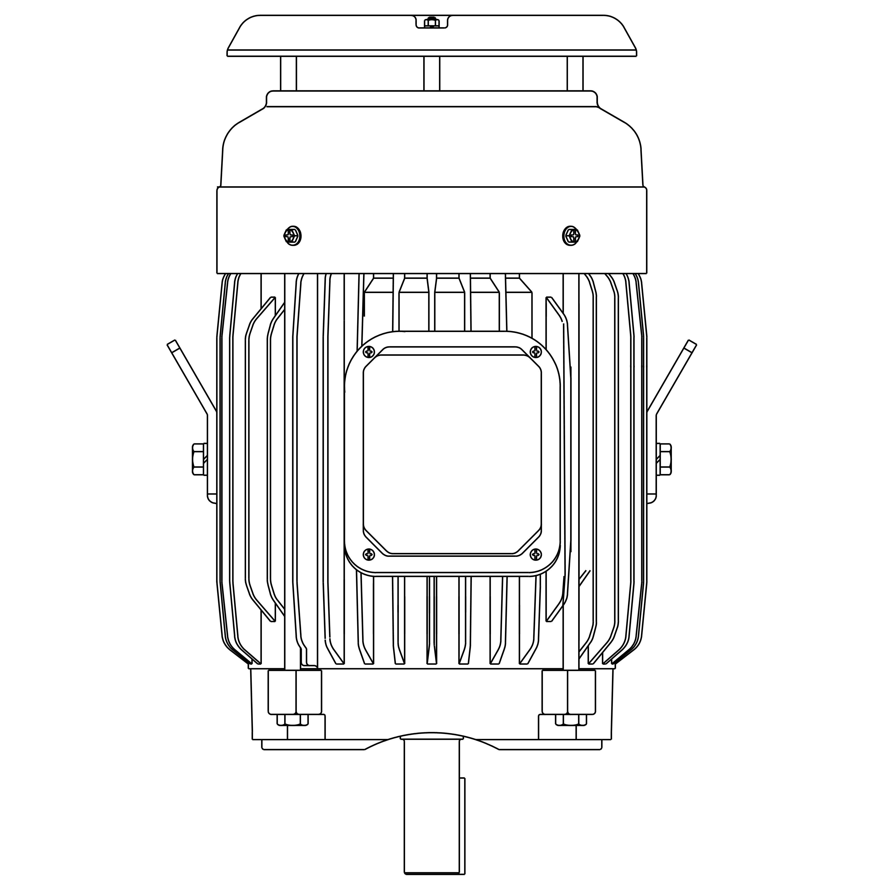 NPV0056C Teco-Westinghouse 5HP MAX-PE Cast Iron Electric Motor, 1200RPM