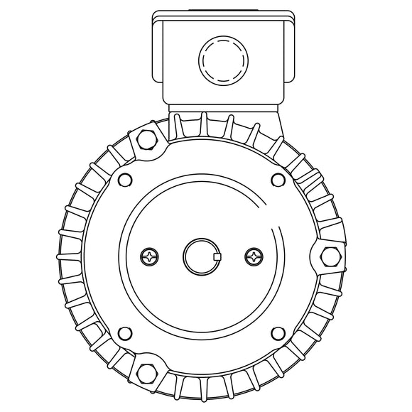 NPV1/52C Teco-Westinghouse 1.5HP MAX-PE Cast Iron Electric Motor, 3600RPM