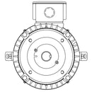 NPV7/52C Teco-Westinghouse 7.5HP MAX-PE Cast Iron Electric Motor, 3600RPM-2