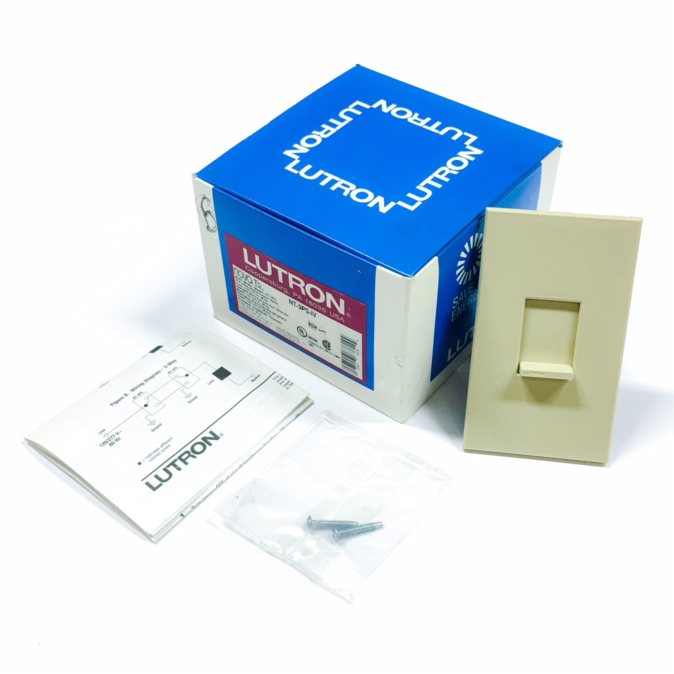 NT-3PS-IV Lutron 3-Way General Purpose Wall Switch