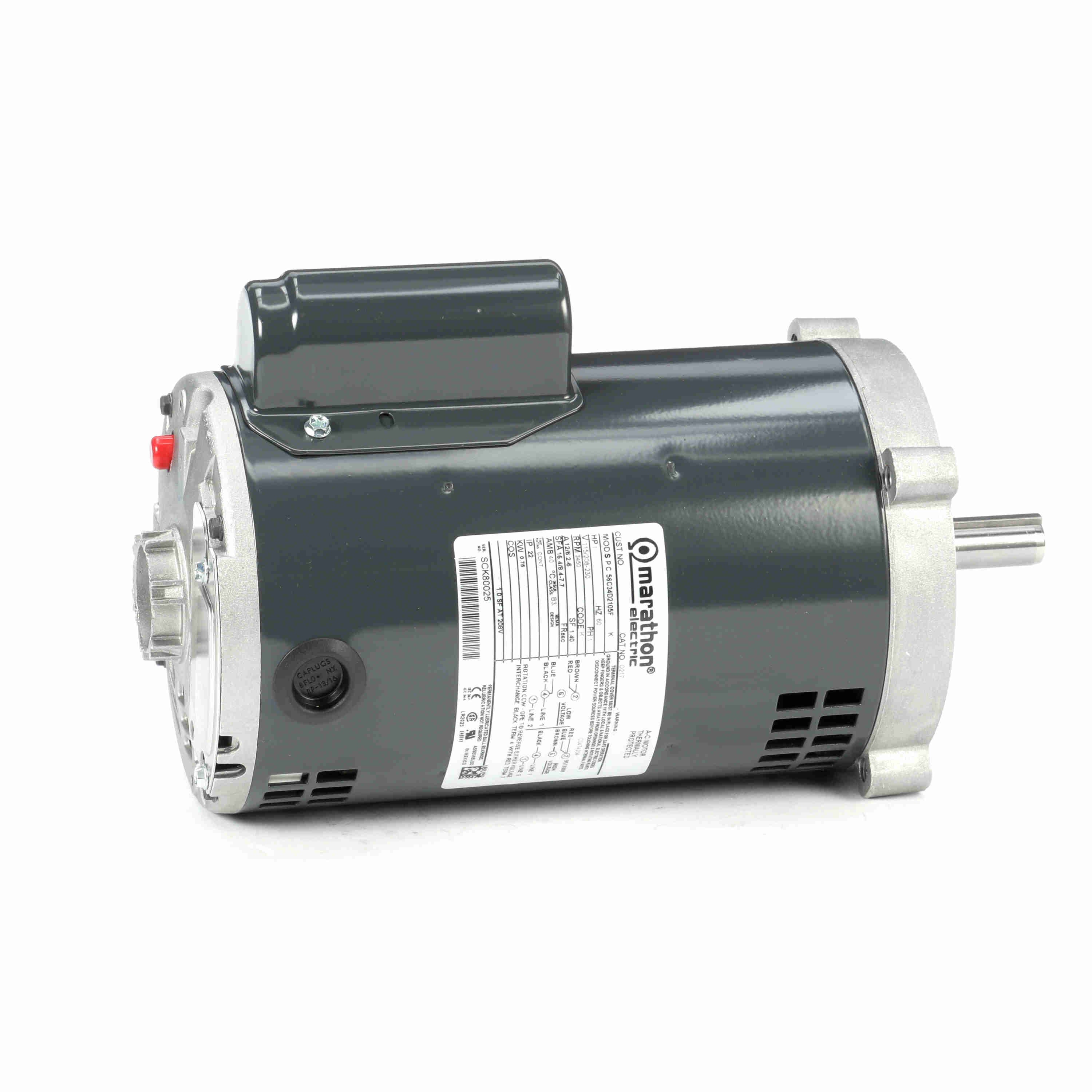 O217 Marathon 1HP Oil Burner Electric Motor, 3600RPM