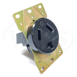 GE4132-3 GE Flush Dryer Receptacle, Black