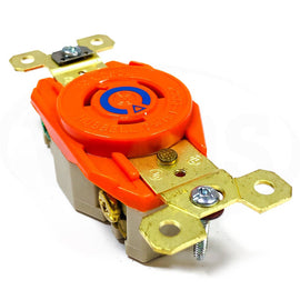 IG2320 Hubbell Receptacle Twist Lock, 20A 250VAC/DC, NEMA LB-20R, 2-Pole, 3-Wire