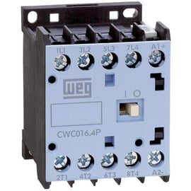 CWC016-00-40V56 WEG Miniature Contactor, 4 NO Power Poles, 16 Amp