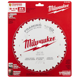 48-40-0820 Milwaukee 8-1/4" 24T Framing Saw Blade