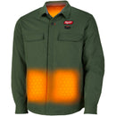 M103E-21M Milwaukee M12 Heated Shirt Jacket Kit, Green, Medium