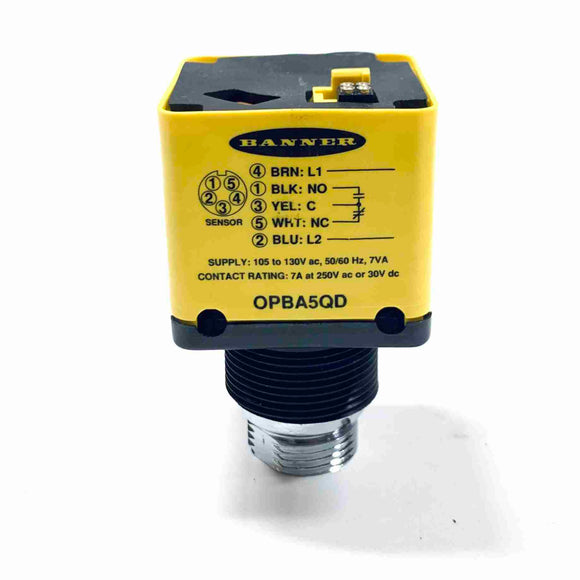 OPBA5QD 27198 Banner Photoelectric Sensor, Power Block