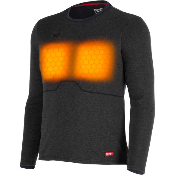M500B-212X Milwaukee Heated Merino Wool Heated Baselayer Top, Black, 2XL