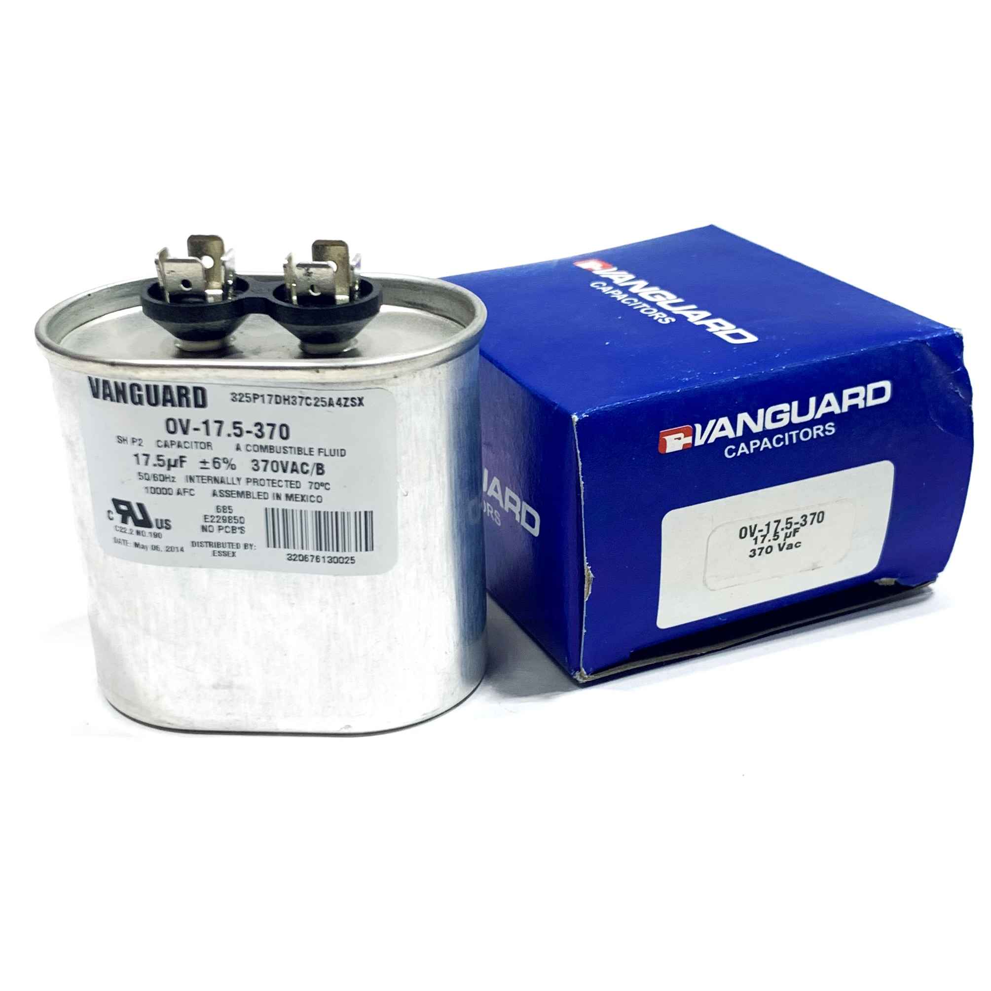 OV-17.5-370 Vanguard 370 Vac Run Capacitor, 17.5 uF