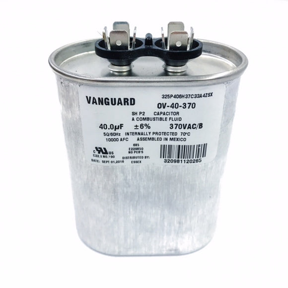 OV-40-370 Vanguard Run Capacitor, 370 Vac, 40 µF