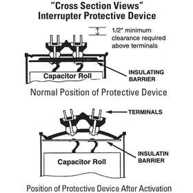 OV-55-370 Vanguard Run Capacitor, 370 Vac, 55 µF - 0