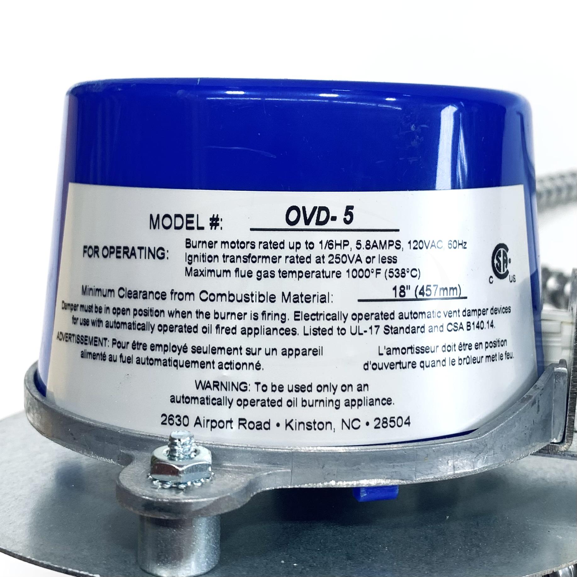 OVD-5 Field Controls Oil Vent Damper 5"
