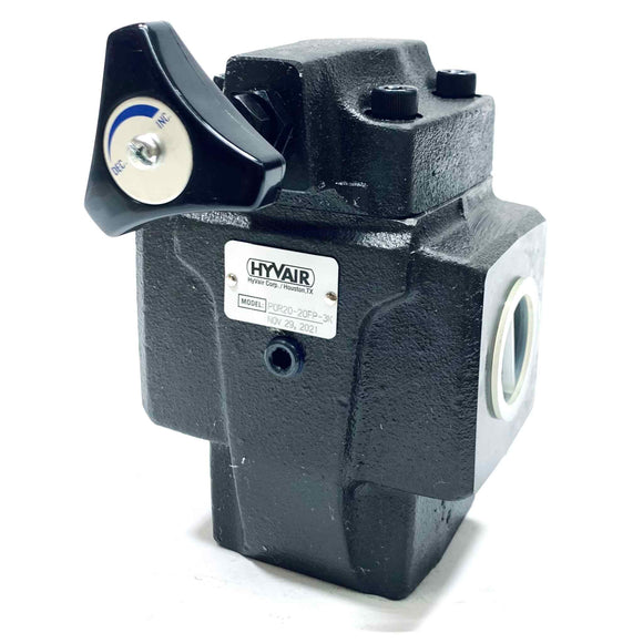 P0R20-20FP-3K Hyvair Pressure Relief Valve L Type, (Pressure Range 1000-3600 PSI