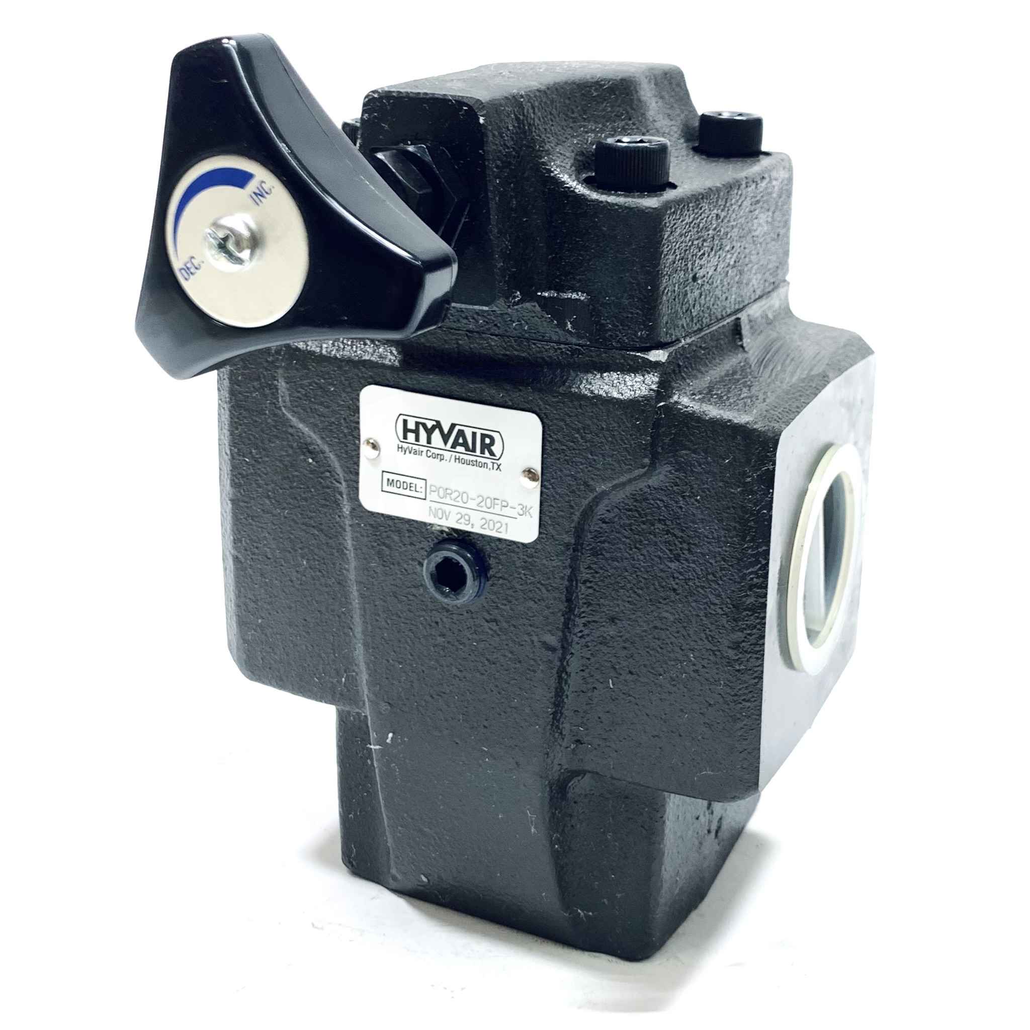 P0R20-20FP-3K Hyvair Pressure Relief Valve L Type, (Pressure Range 1000-3600 PSI - 0
