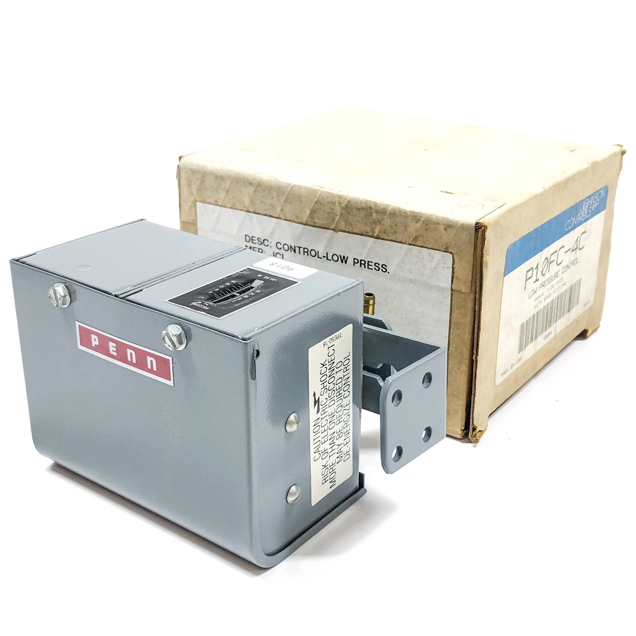 P10FC-4C Johnson Controls Low Pressure Control, Range: 3/20 PSIG W/ Barb Fitting