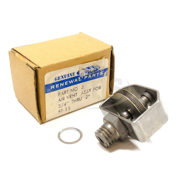 Part No. 3 Sarco Company Air Vent For 3/4" Thru 2" FT-15 Thermostat Float Trap