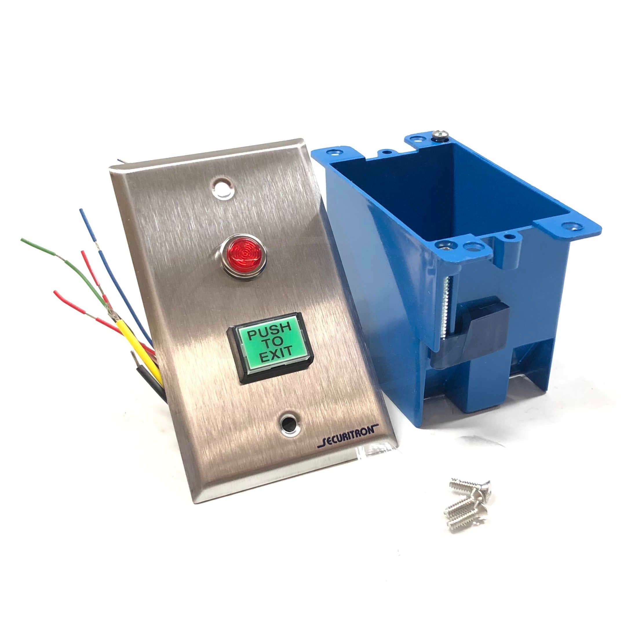 PB3 Securitron Push Button-3/4" Rct Momentary Single Gang - 0
