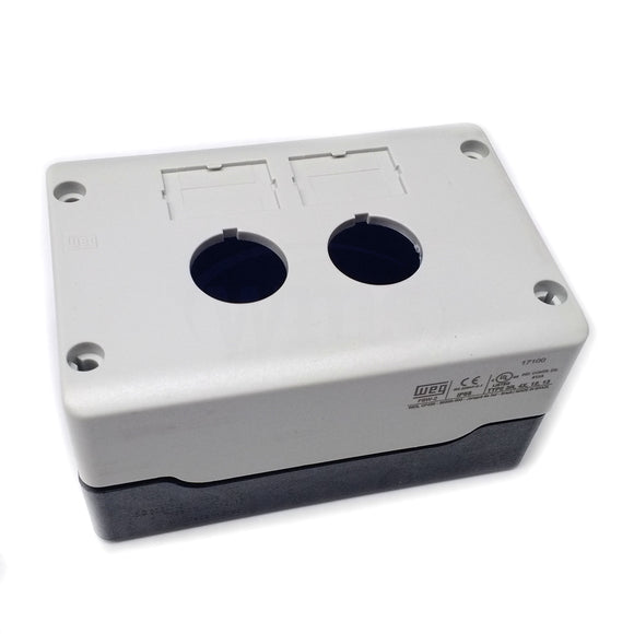 PBW-2 WEG 22mm Gray 2 Hole Pushbutton Enclosure