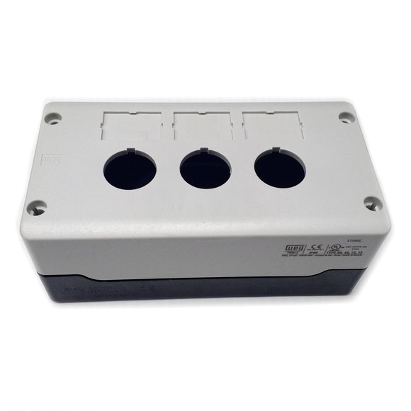 PBW-3 WEG 22mm Gray 3 Hole Pushbutton Enclosure