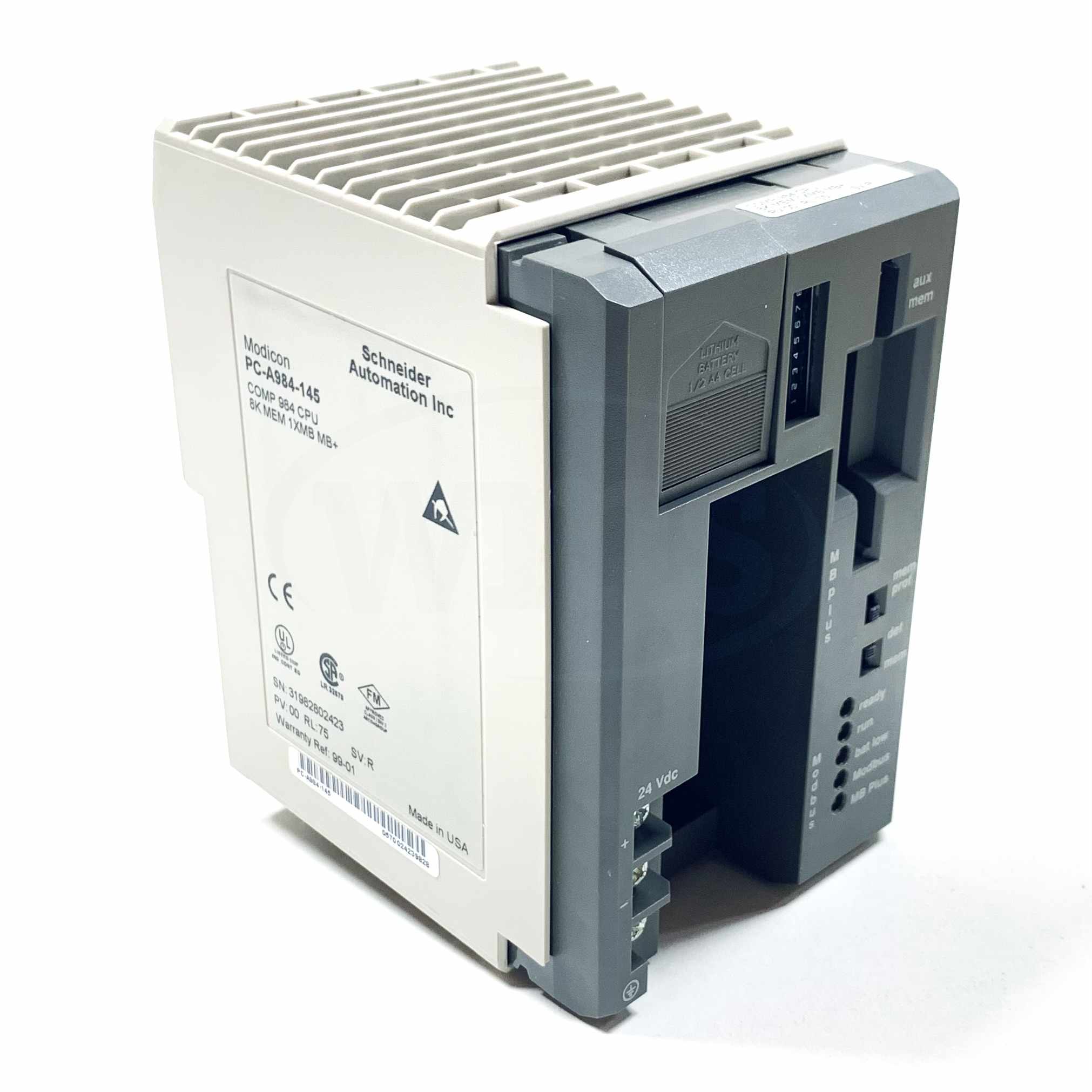 PC-A984-145 Modicon Comp 984 CPU 8K MEM 1XMB MB+