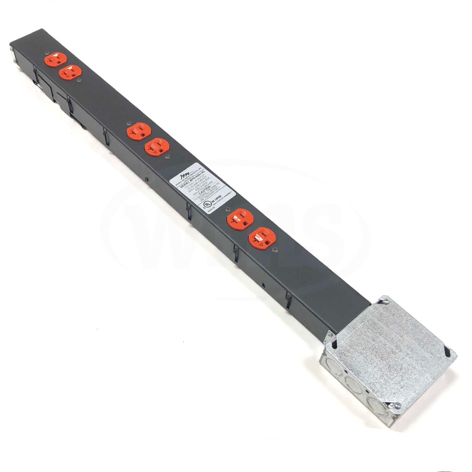 PD-620J-IG Middle Atlantic Product Hard Wired Outlet Power Strip 6 Plugs
