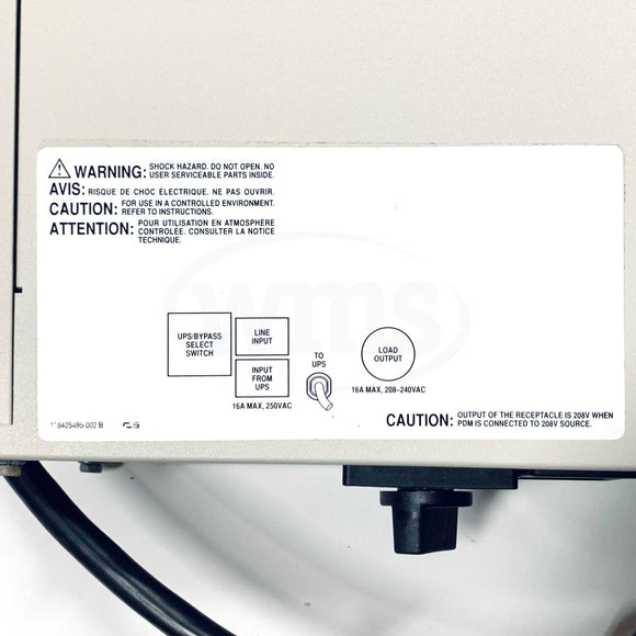 PDM2-HV-US-P1 Powerware Power Distribution Module, 200-240V, 50/60Hz, 15/16A