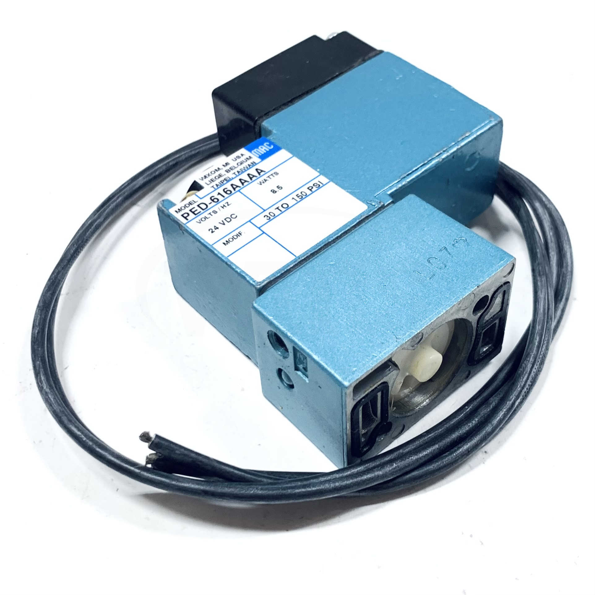 PED-616AAAA Mac Solenoid Valve, 24Vdc, 8.5W, 30-150psi