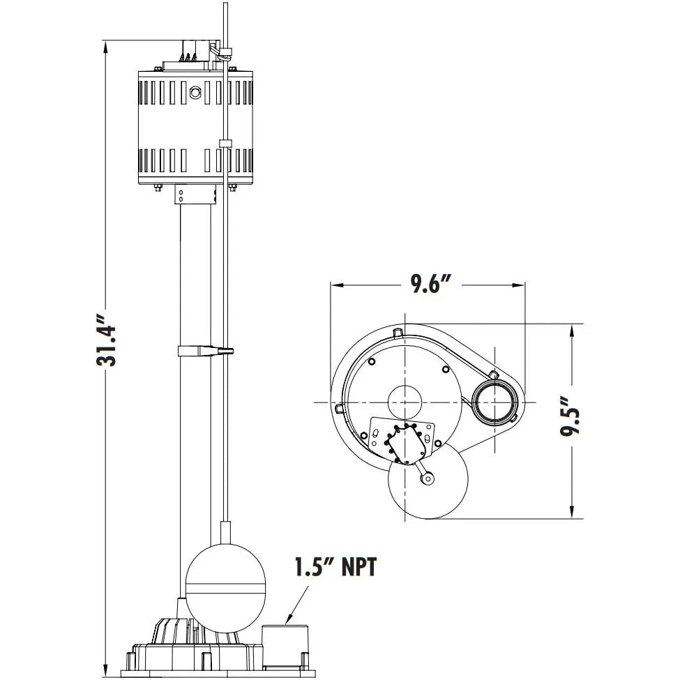 PED33 Pump Dimensions