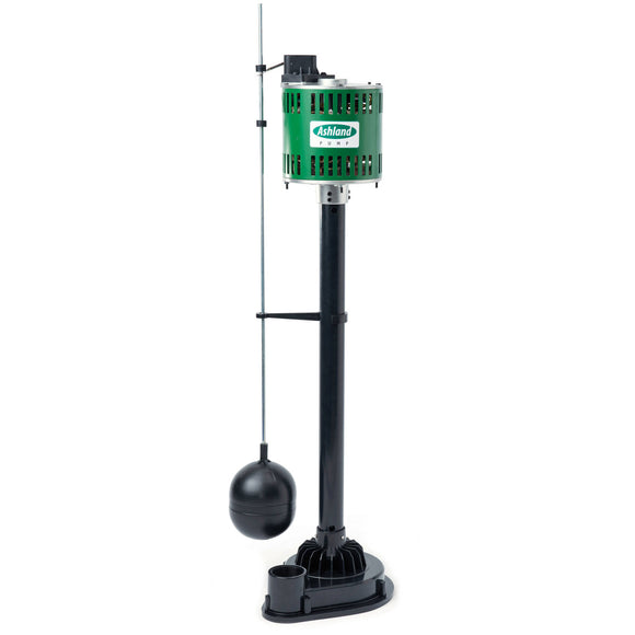 PED50 Ashland 1/2HP Thermoplastic Pedestal Sump Pump, 115VAC Single Phase
