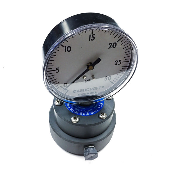 S-875 Ashcroft 4.5" Pressure Gauge 0 to 30 PSI