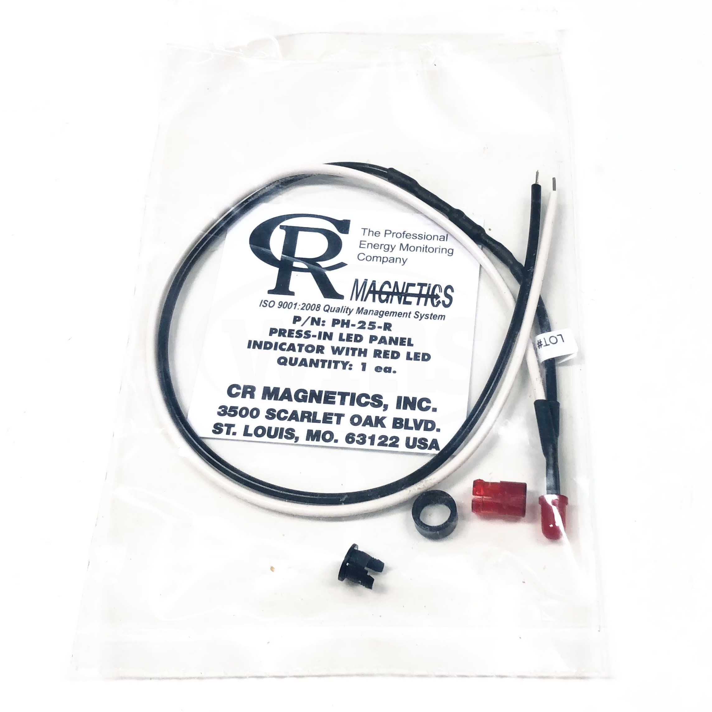 PH-25-R CR Magnetics Red Panel Indicator - 0