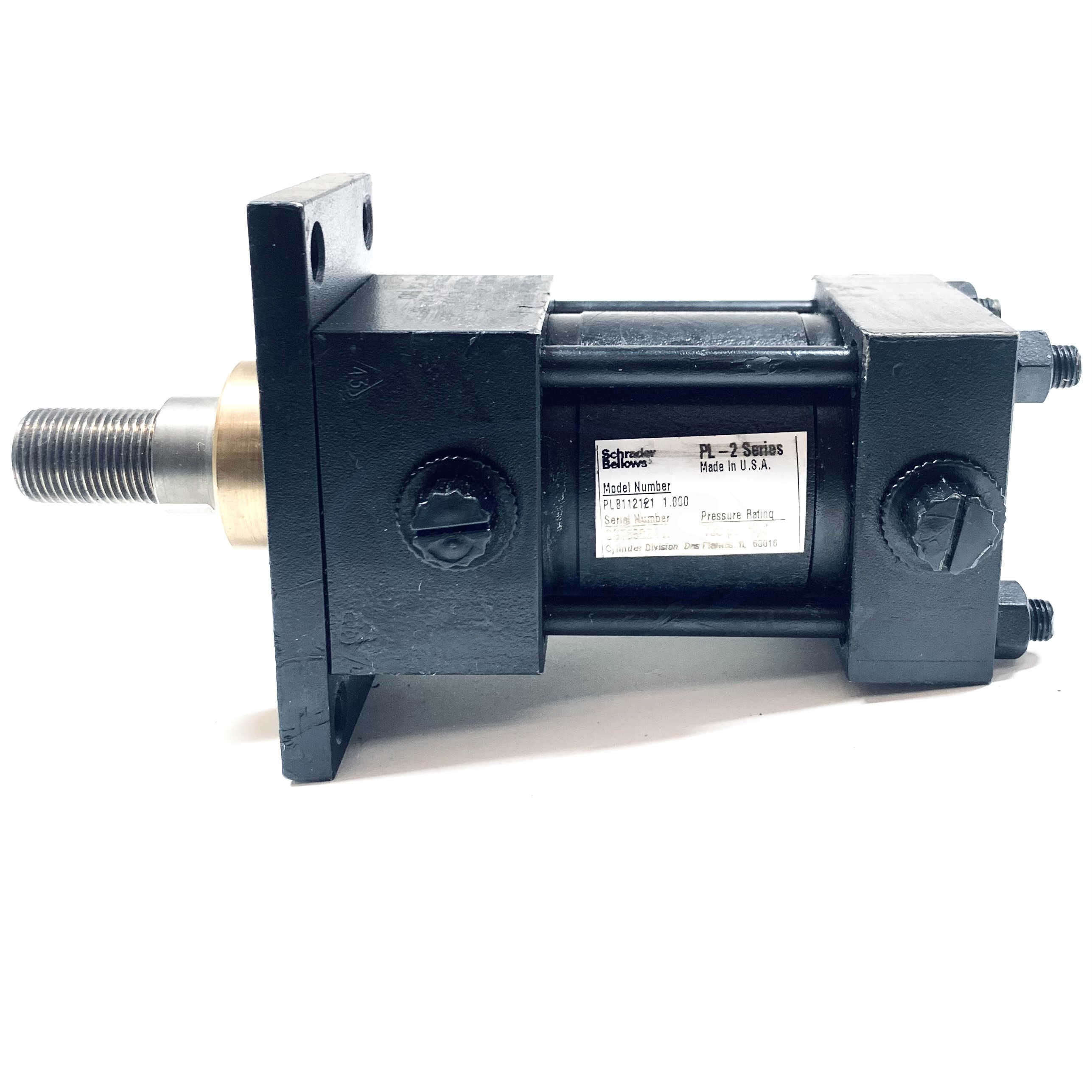 PLB112121 Schrader Bellows Hydraulic Cylinder, 700psi