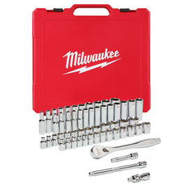 48-22-9008 Milwaukee 3/8" Drive 56pc Ratchet & Socket Set - SAE & Metric