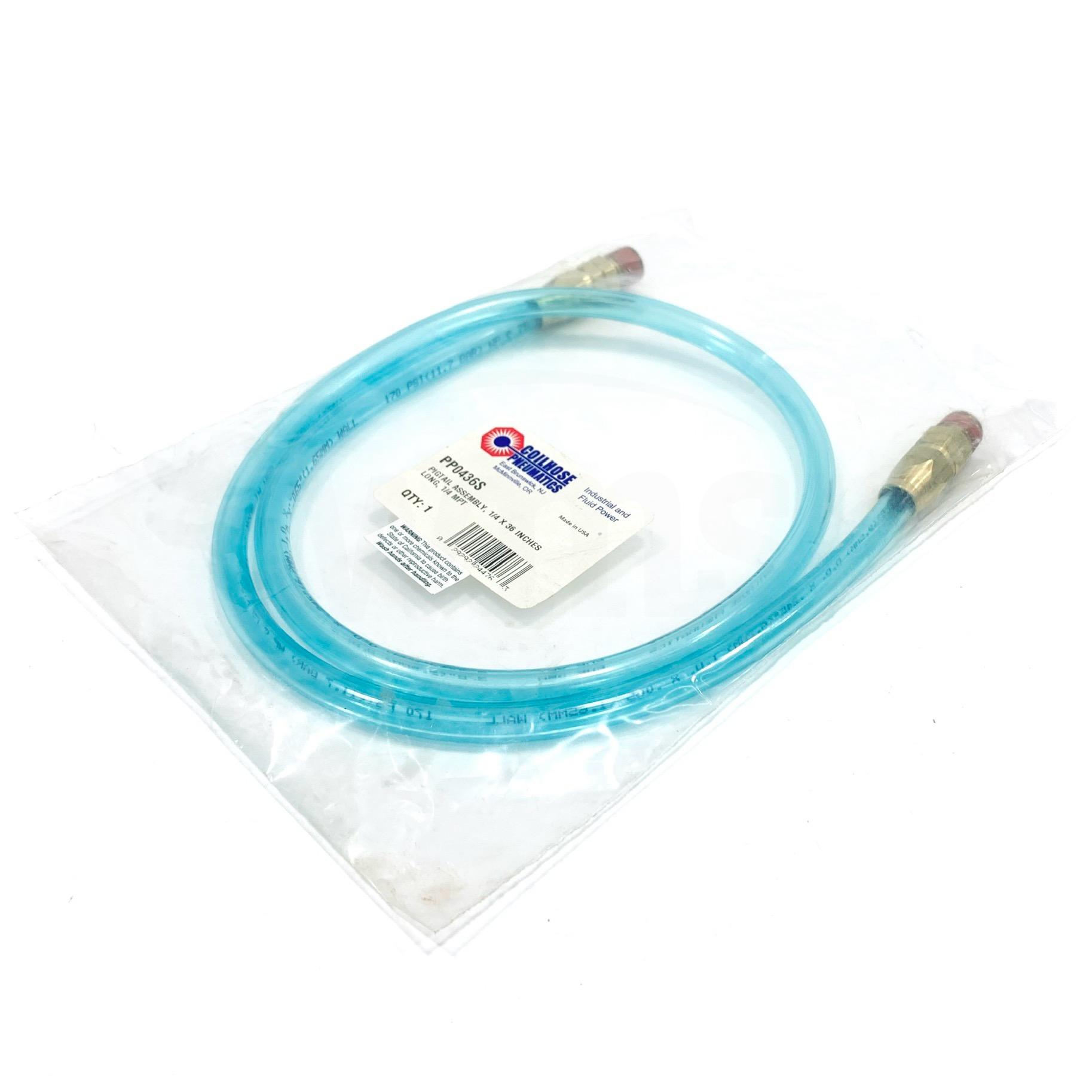 PP0436S Coilhose Pigtail Assy 1/4x36' 1/4 MPT - 0