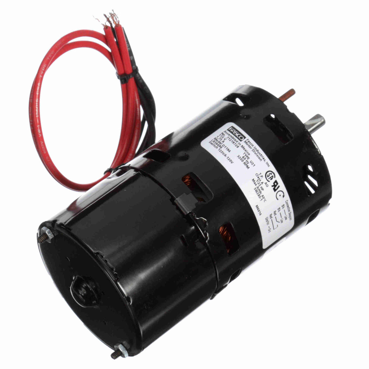 D1194 Fasco 1/25HP Draft Inducer Electric Motor, 3200RPM | Witmer Motor ...