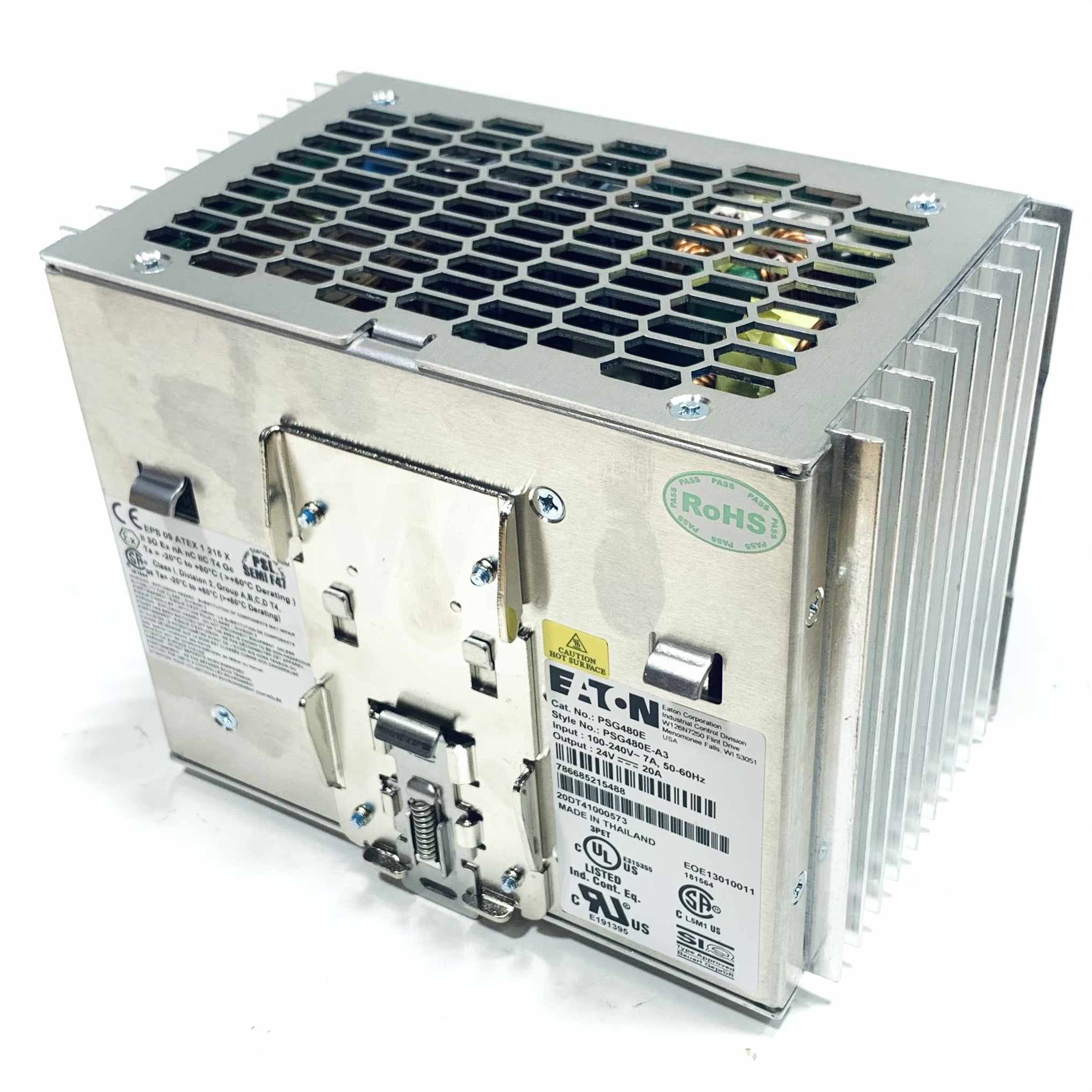 PSG480E Eaton Power Supply, 480W 1Ph, Input 100-240V~7A, Output 24V, 20A - 0